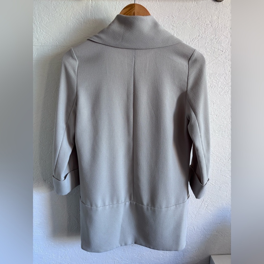 Wilfred Aritzia Crete Light Grey Gray Taupe Crepe Chevalier North Blazer Jacket - Picture 8 of 14